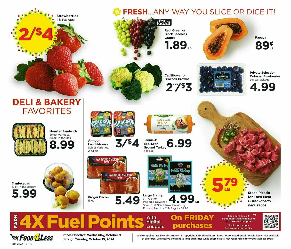 Food 4 Less Weekly Ad from October 9