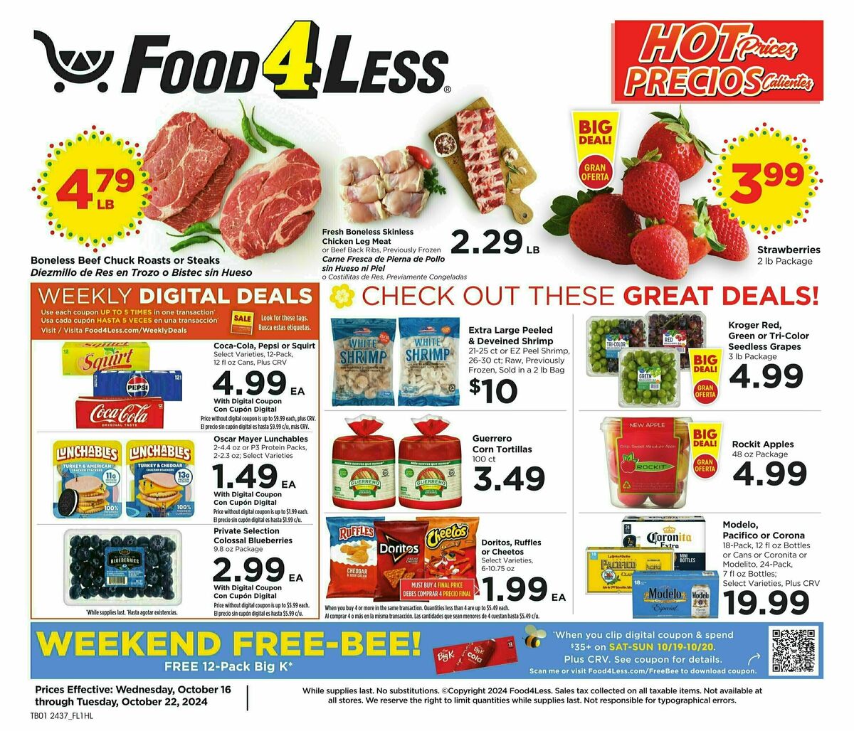 Food 4 Less Weekly Ad from October 16