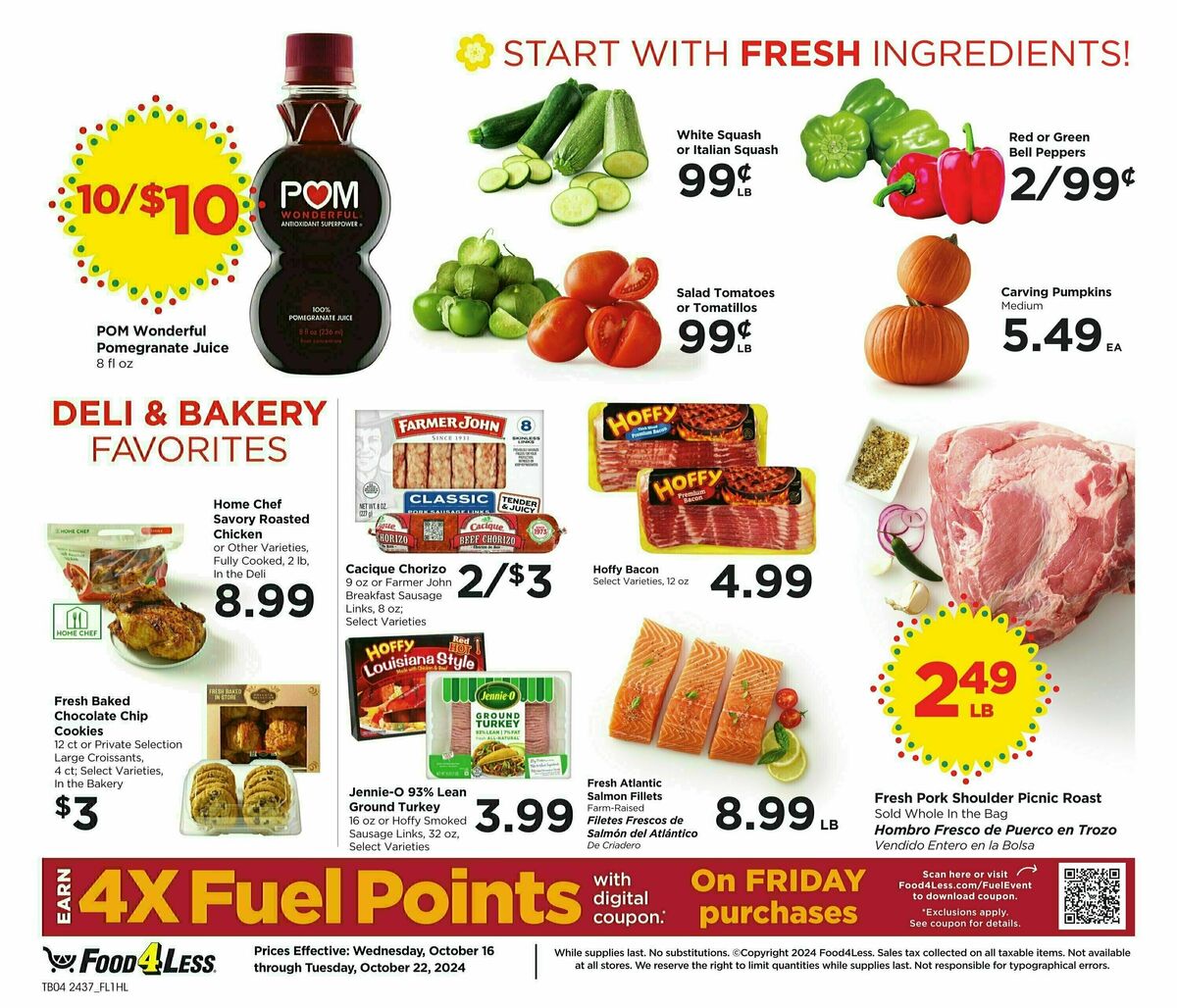 Food 4 Less Weekly Ad from October 16