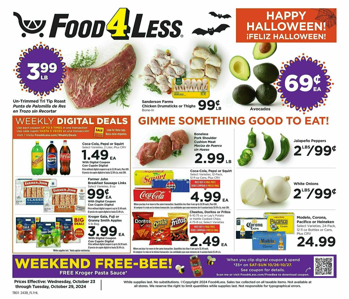 Food 4 Less Weekly Ad from October 23