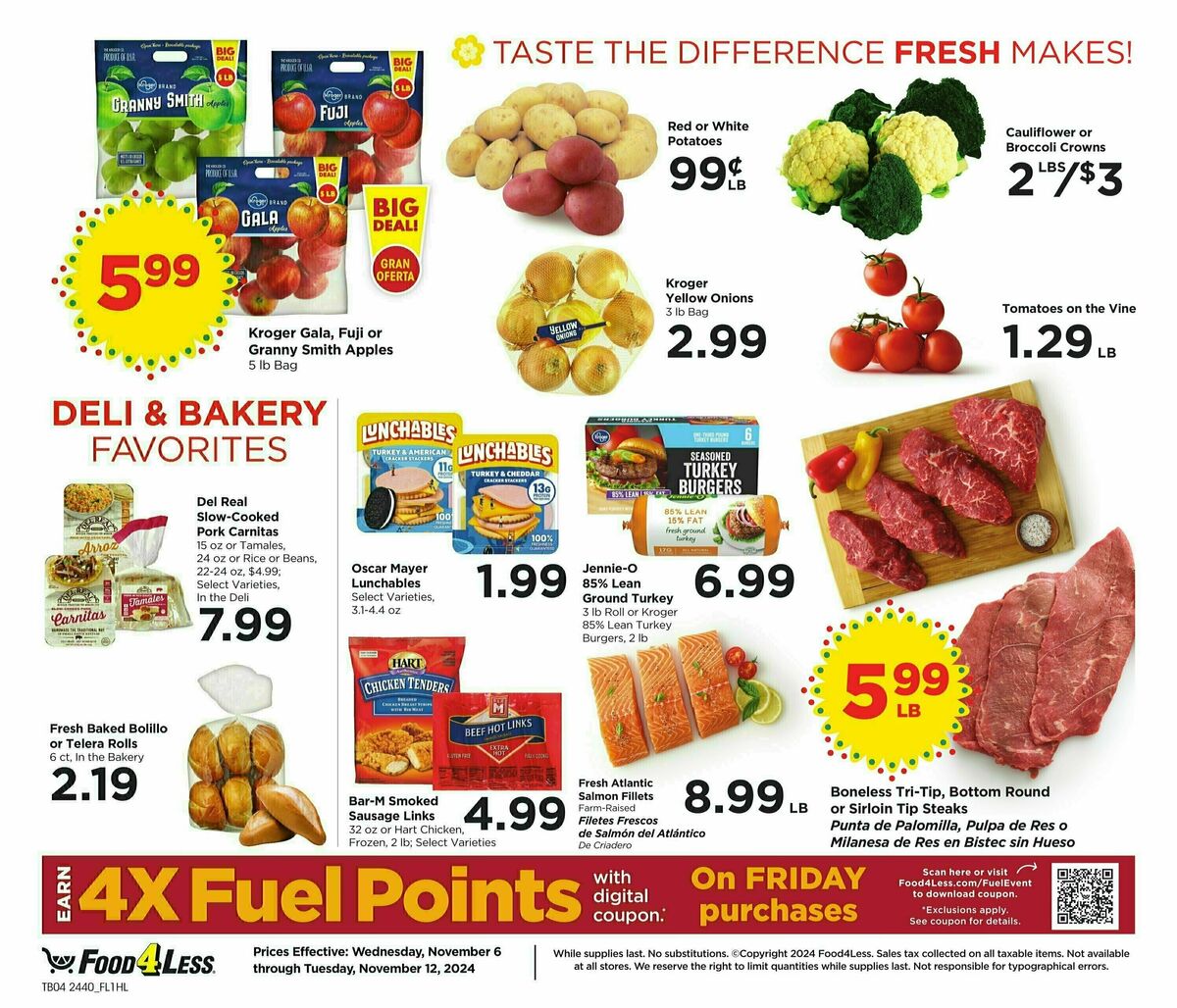 Food 4 Less Weekly Ad from November 6