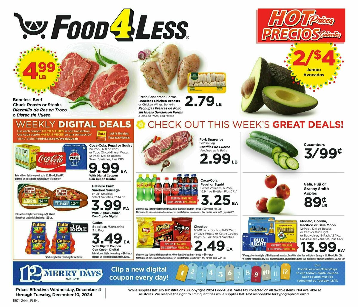 Food 4 Less Weekly Ad from December 4