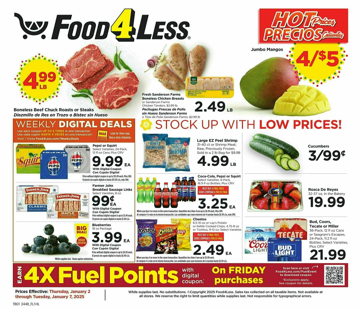 Food 4 Less Weekly Ad from January 2