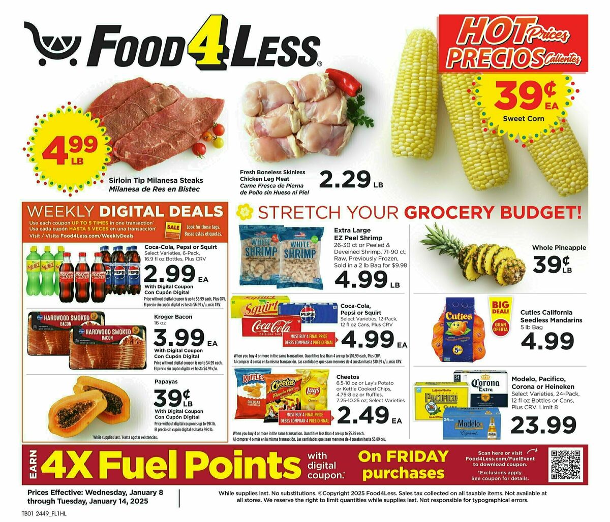 Food 4 Less Weekly Ad from January 8