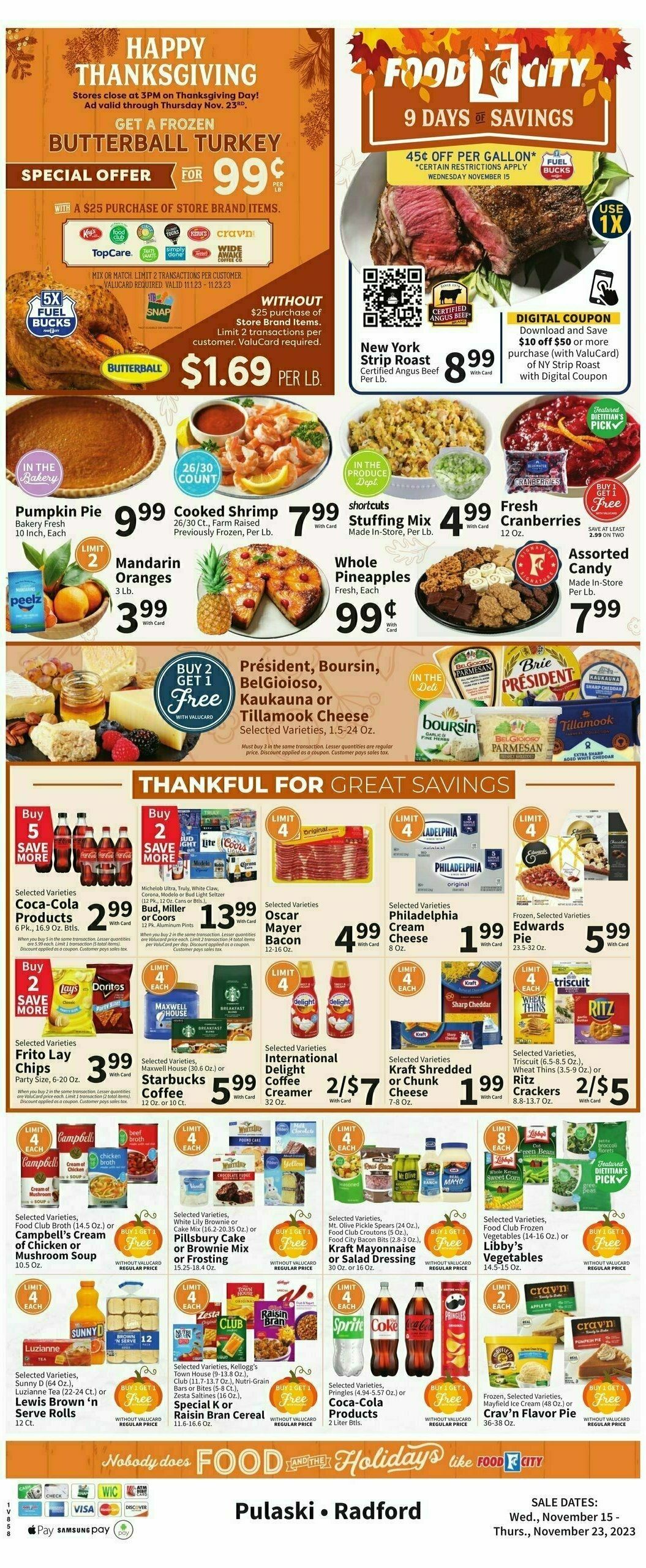 Food City Weekly Ad from November 15