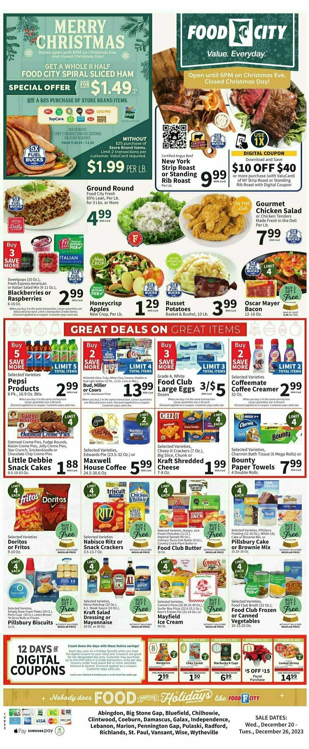 Food City Weekly Ad from December 20