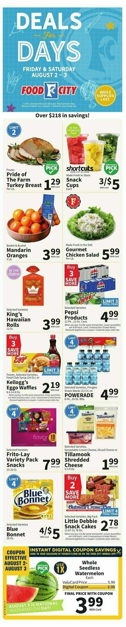 Food City Weekly Ad from July 31