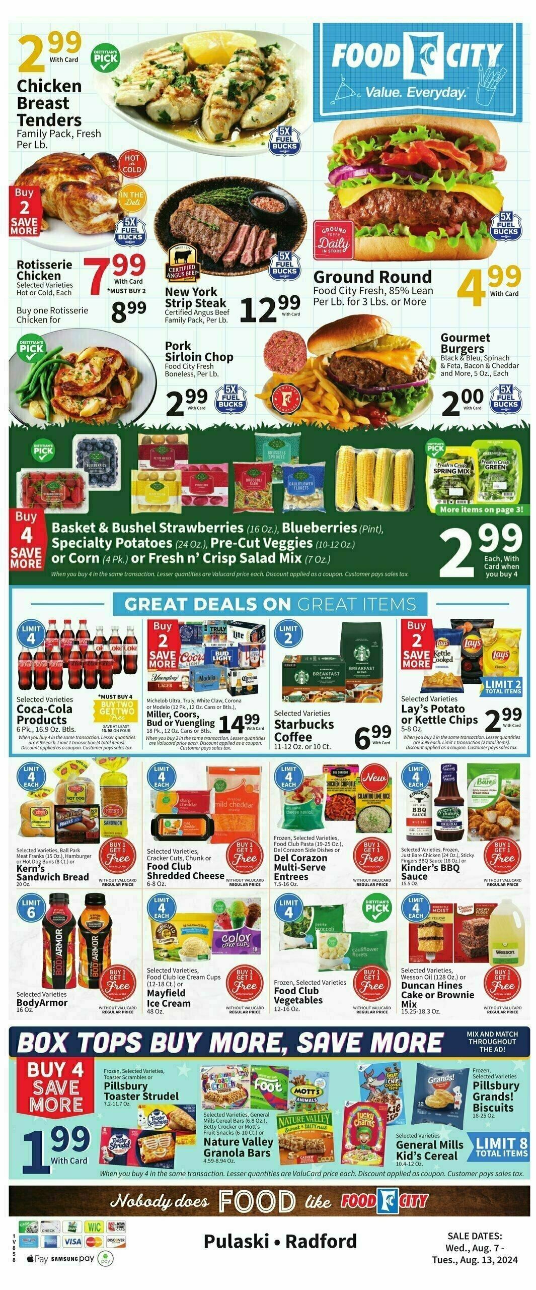 Food City Weekly Ad from August 7