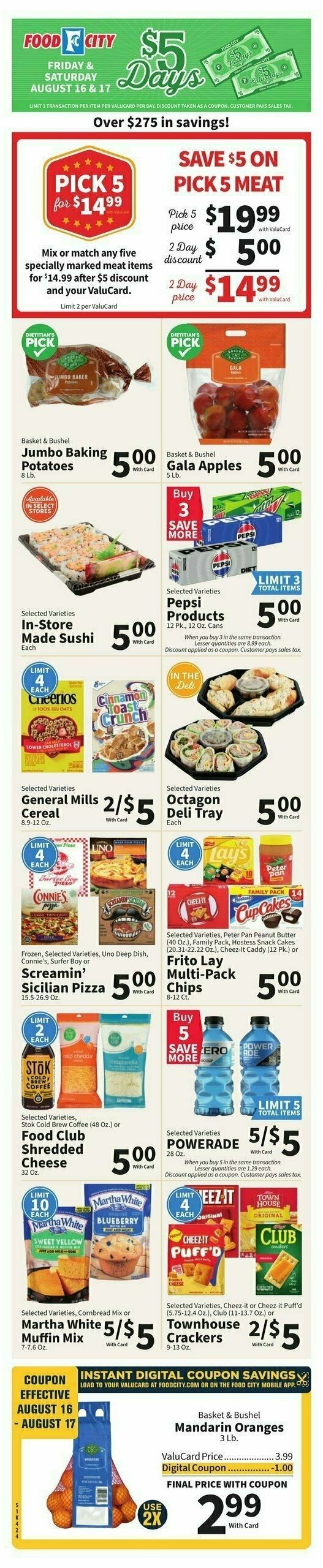 Food City Weekly Ad from August 14