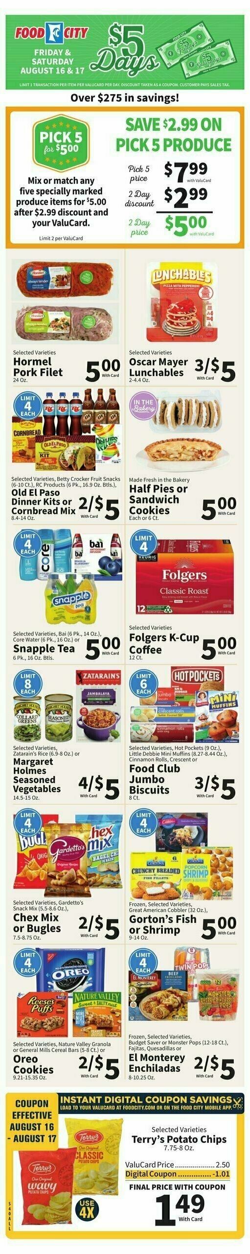 Food City Weekly Ad from August 14