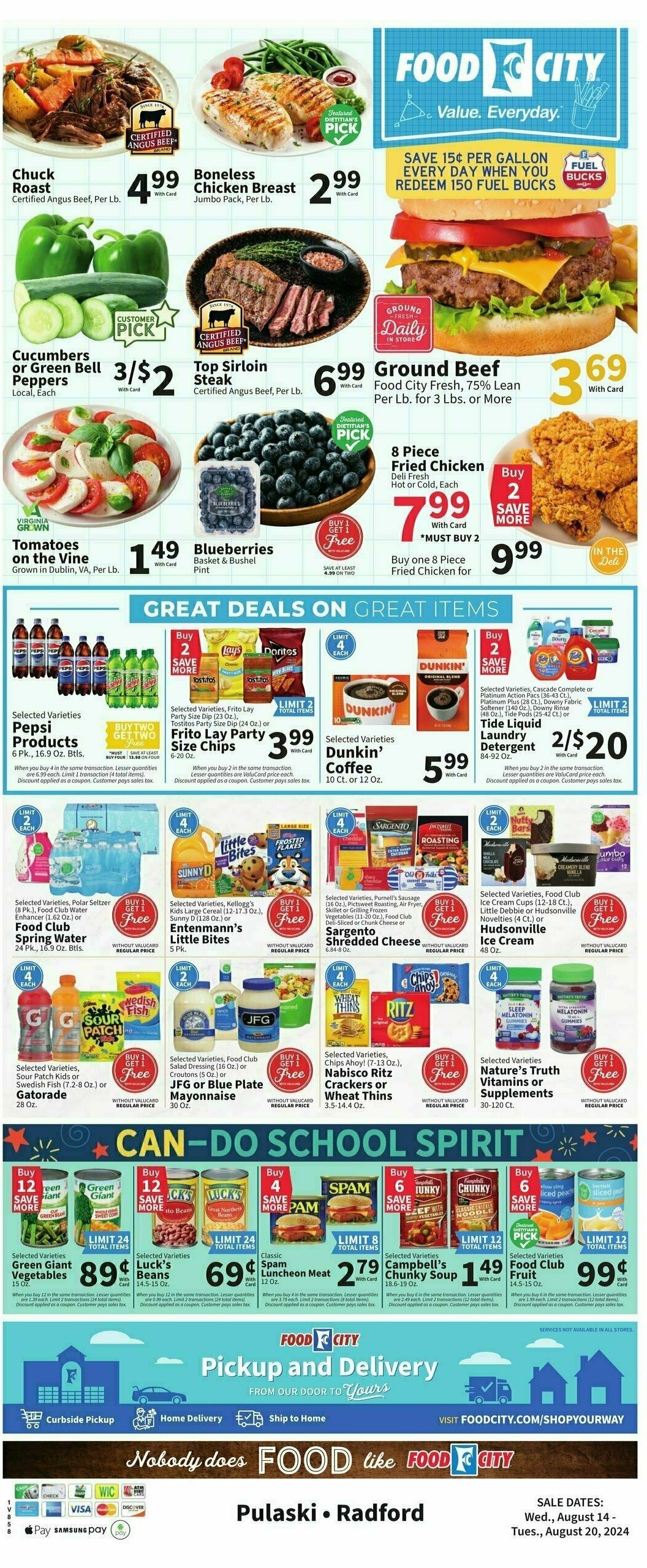 Food City Weekly Ad from August 14