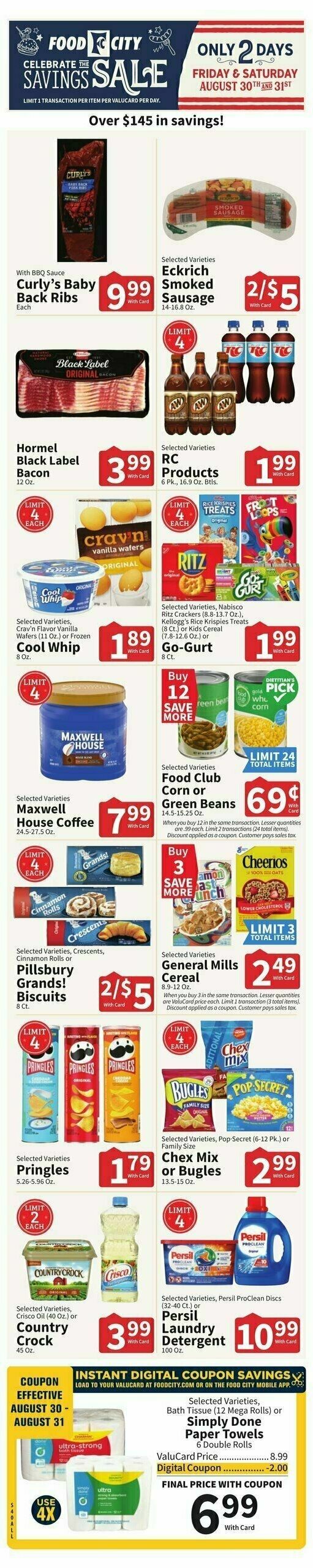 Food City Weekly Ad from August 28