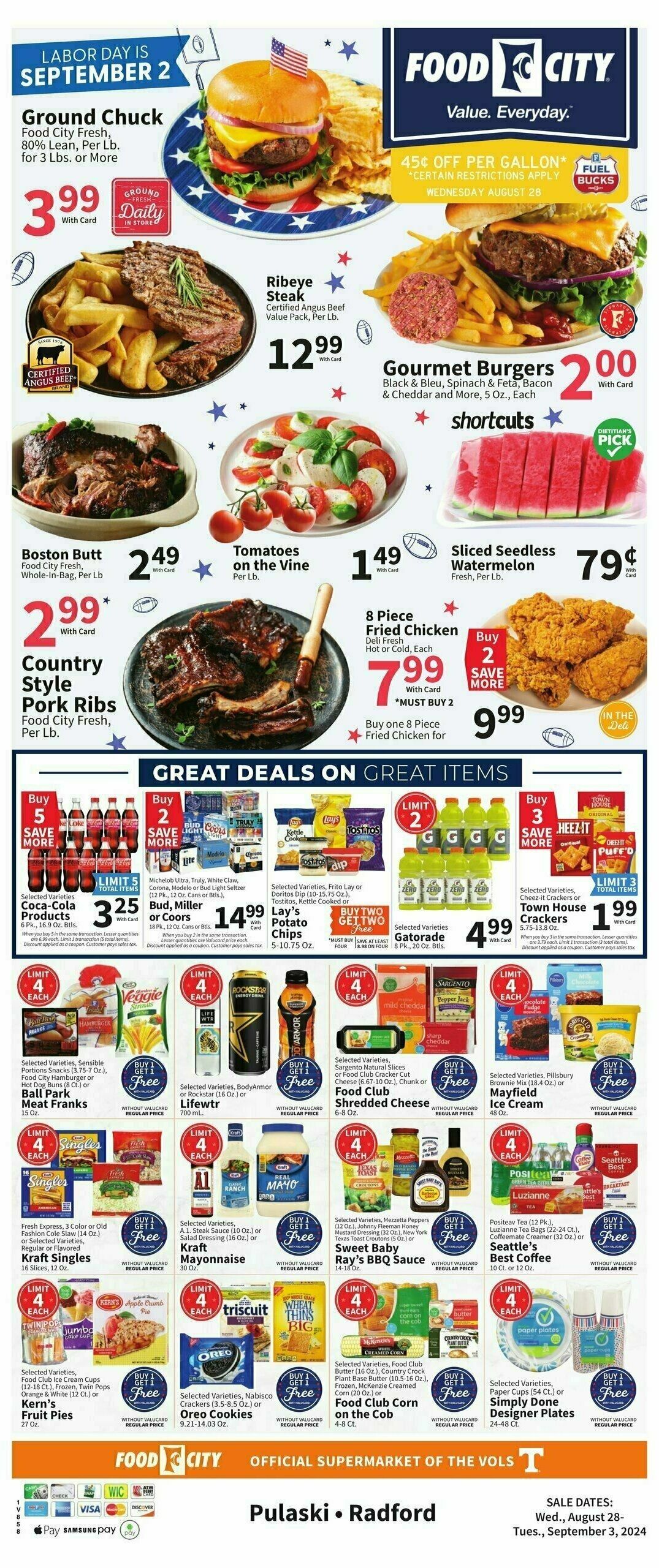 Food City Weekly Ad from August 28