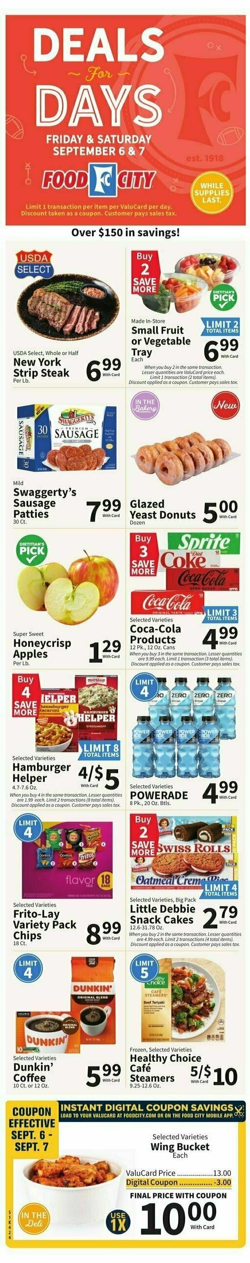 Food City Weekly Ad from September 4