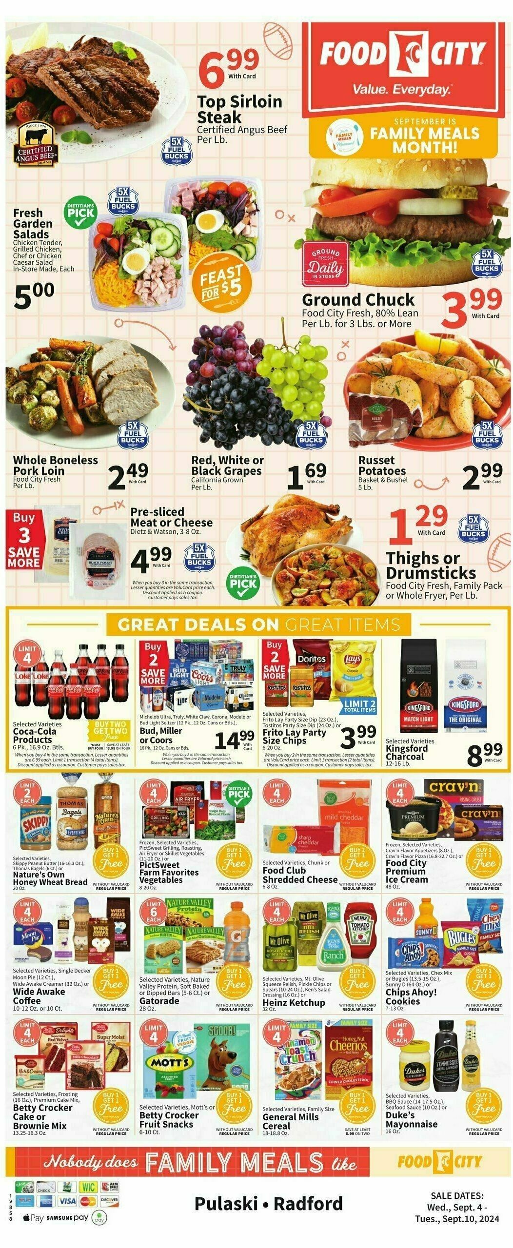 Food City Weekly Ad from September 4