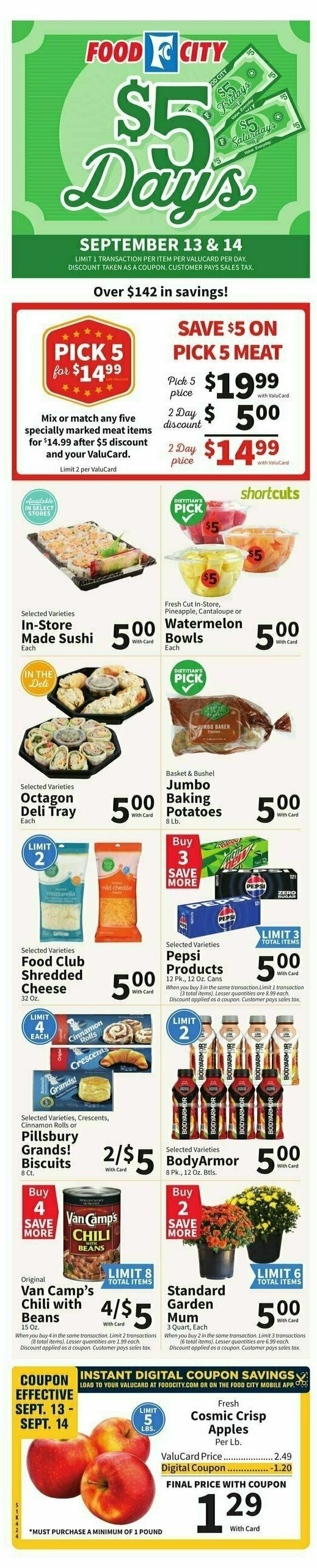 Food City Weekly Ad from September 11