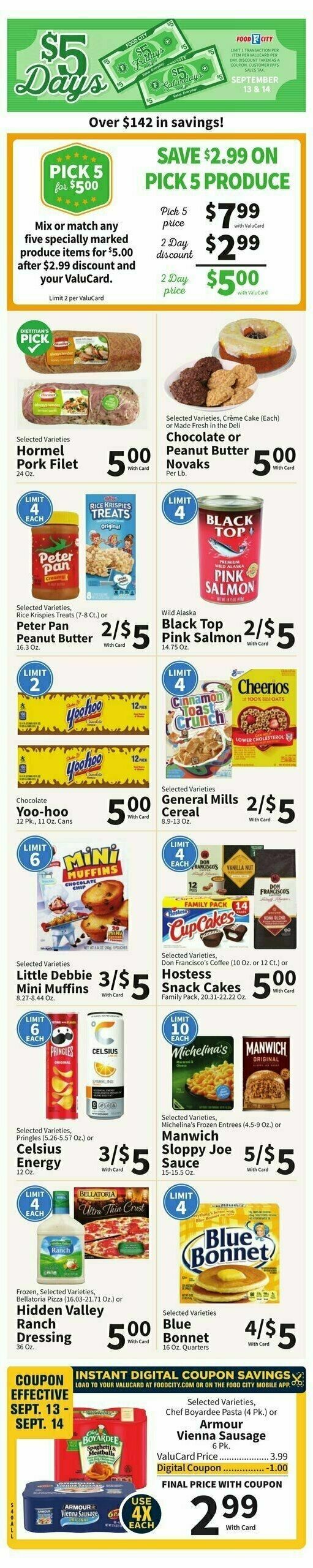 Food City Weekly Ad from September 11