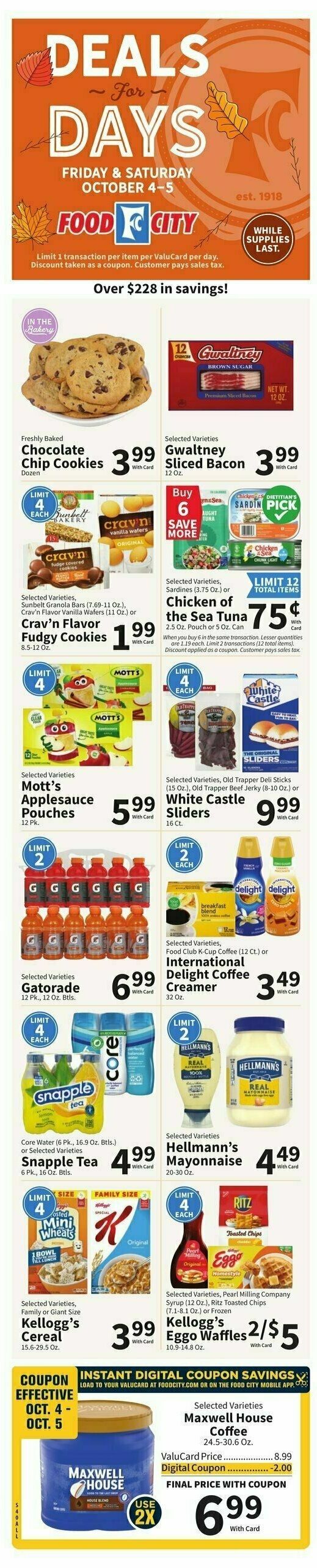 Food City Weekly Ad from October 2