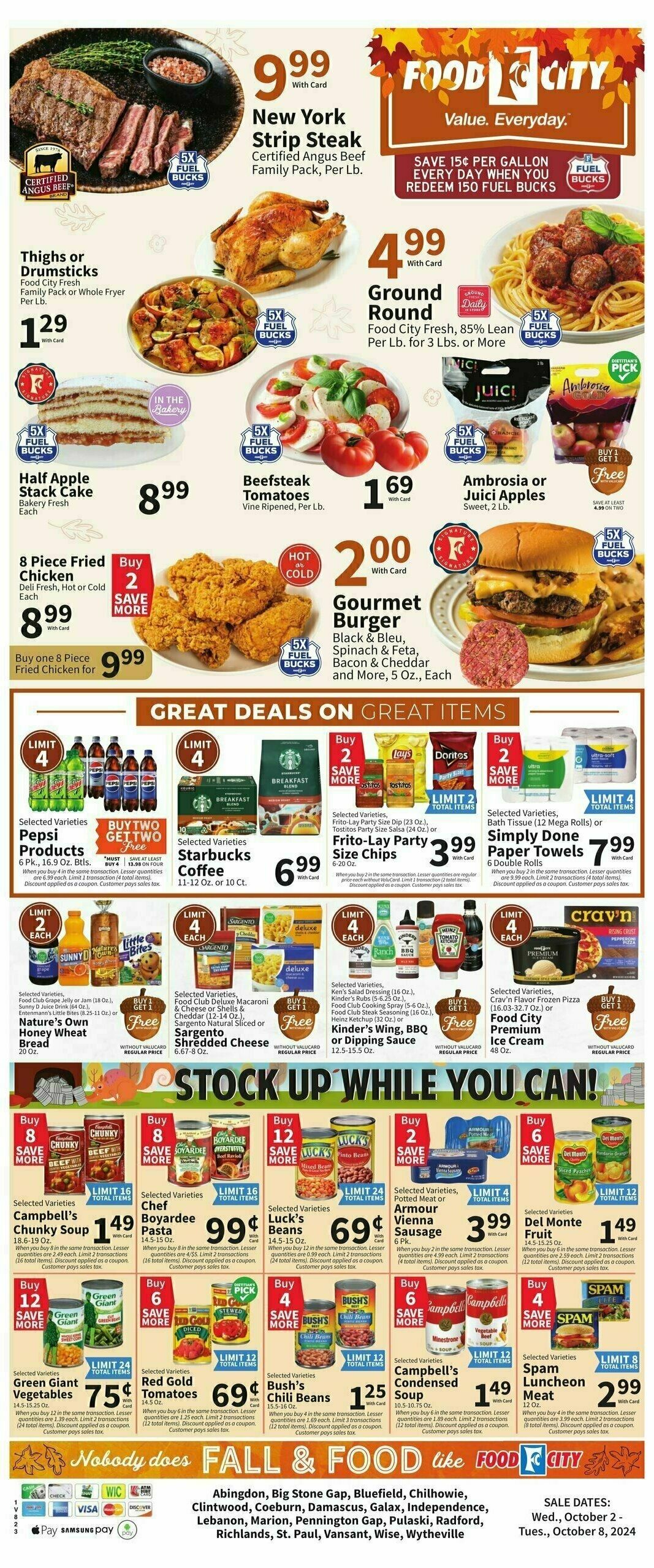 Food City Weekly Ad from October 2