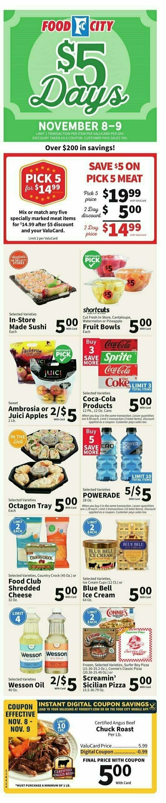 Food City Weekly Ad from November 6