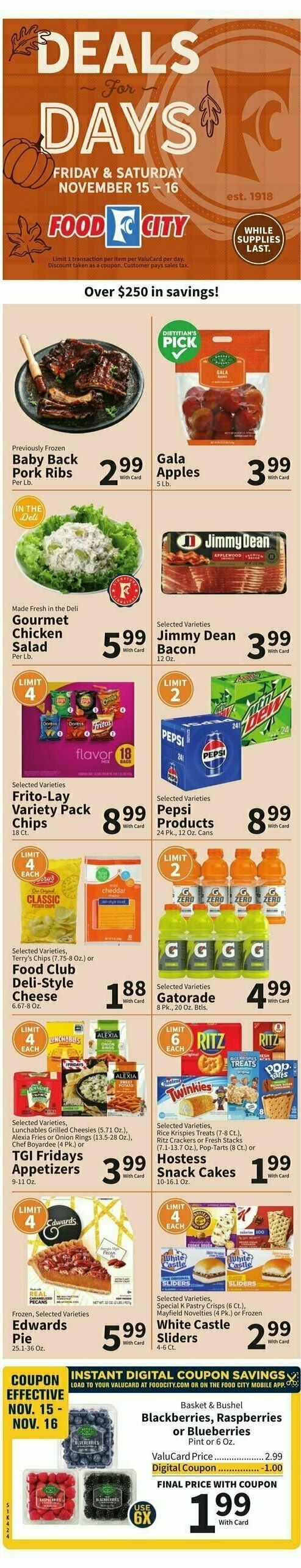 Food City Weekly Ad from November 13