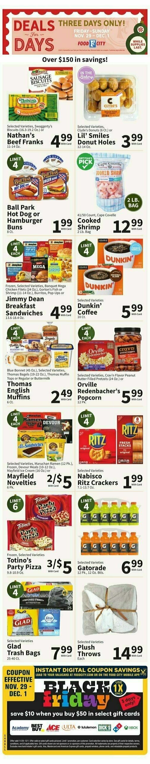 Food City Weekly Ad from November 29