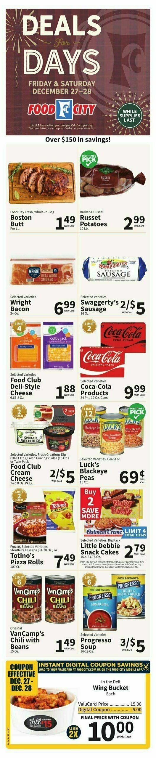 Food City Weekly Ad from December 26