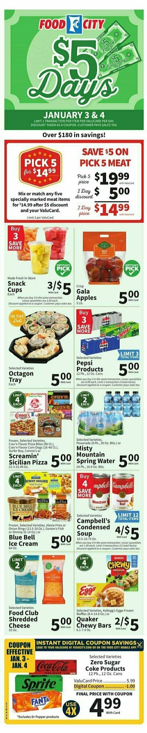 Food City Weekly Ad from January 1