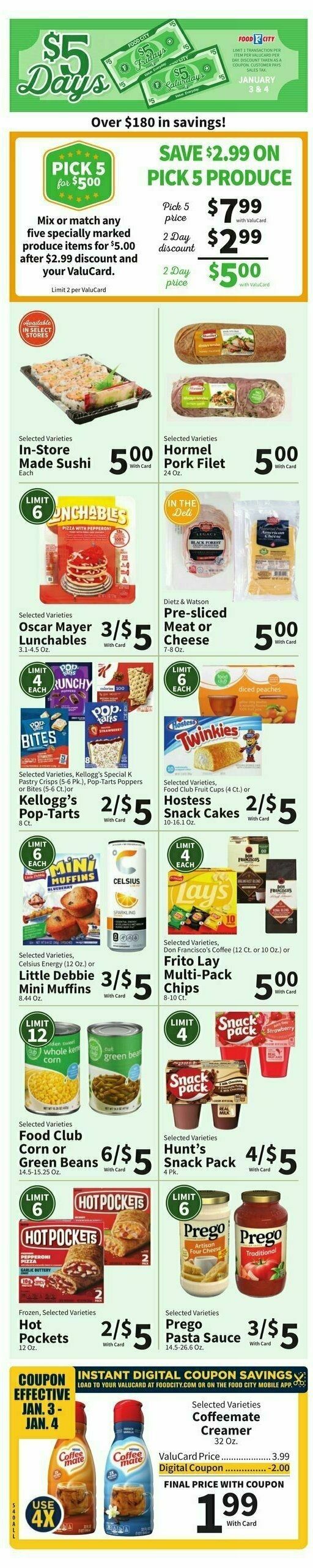 Food City Weekly Ad from January 1