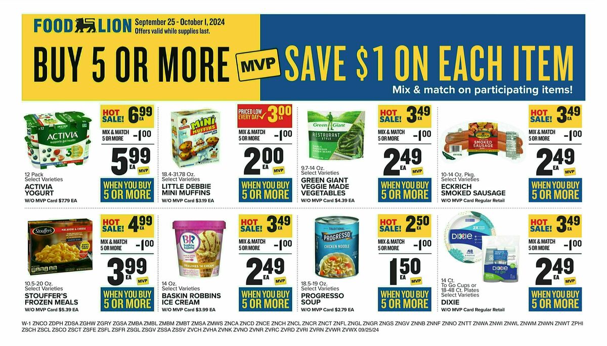 Food Lion Weekly Ad from September 25