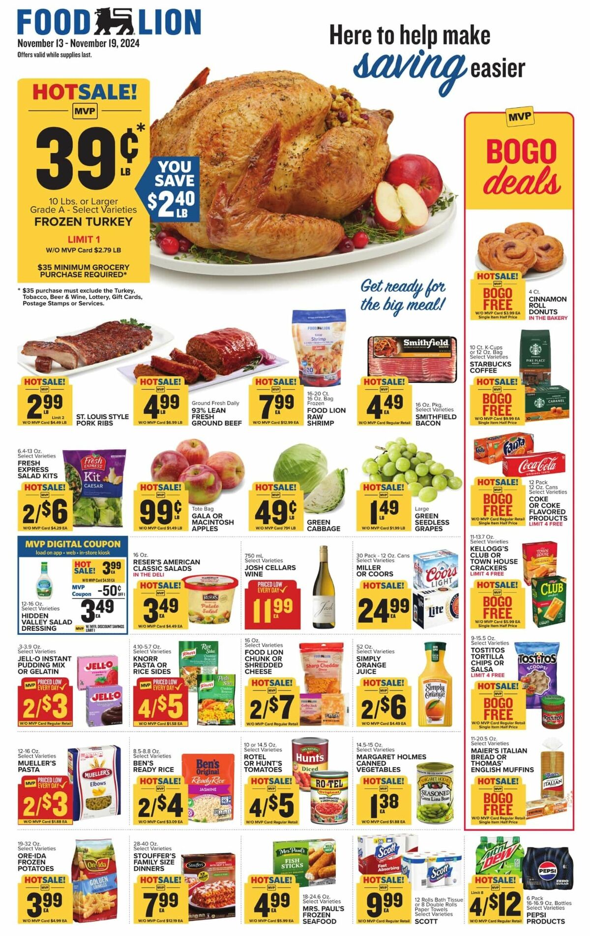 Food Lion Weekly Ad from November 13