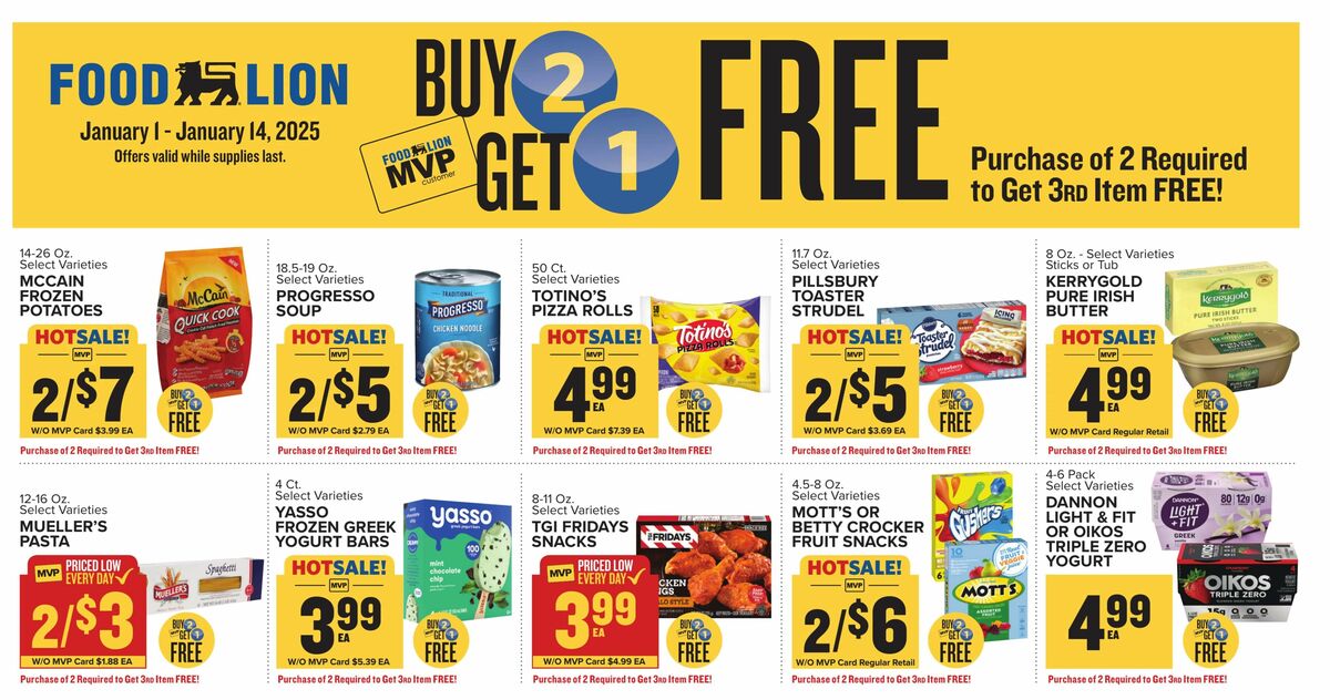 Food Lion Weekly Ad from January 1