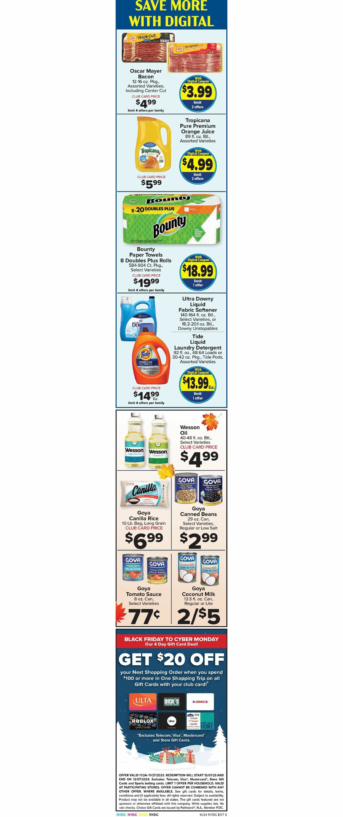 Food Town Weekly Ad from November 24