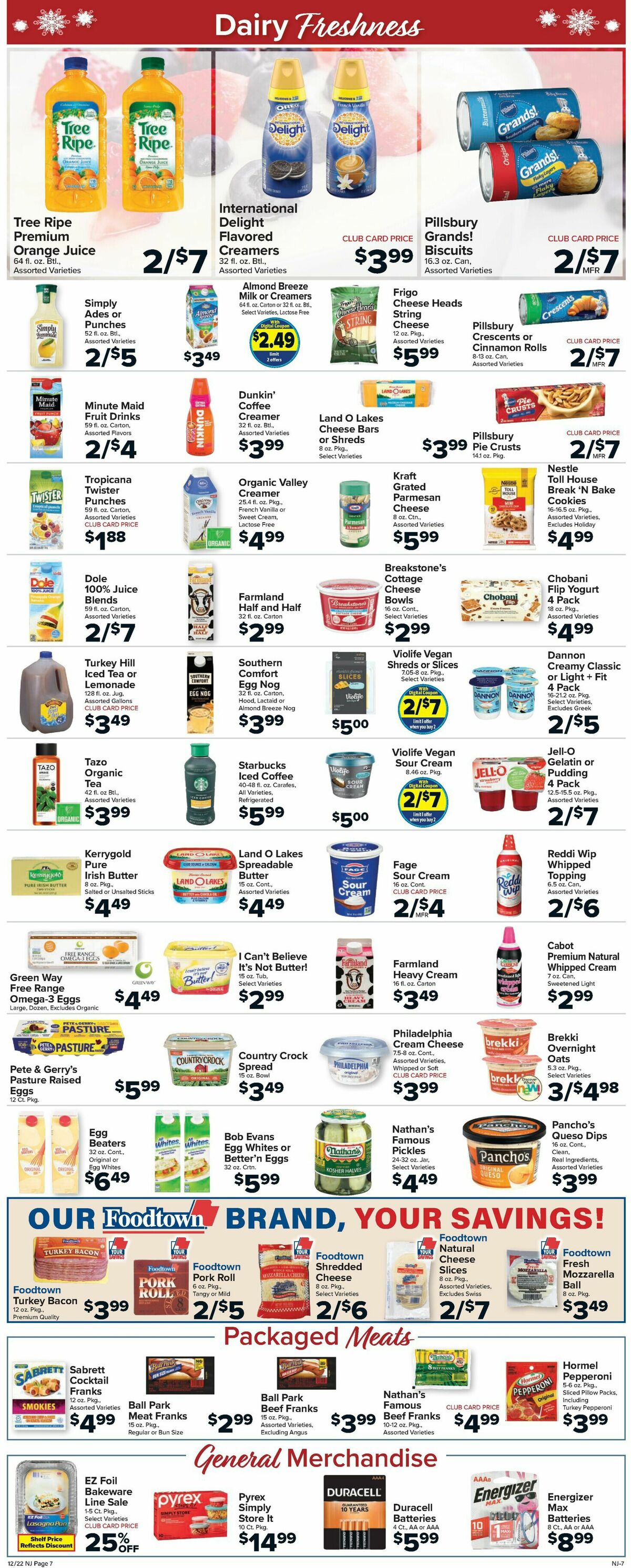 Food Town Weekly Ad from December 22