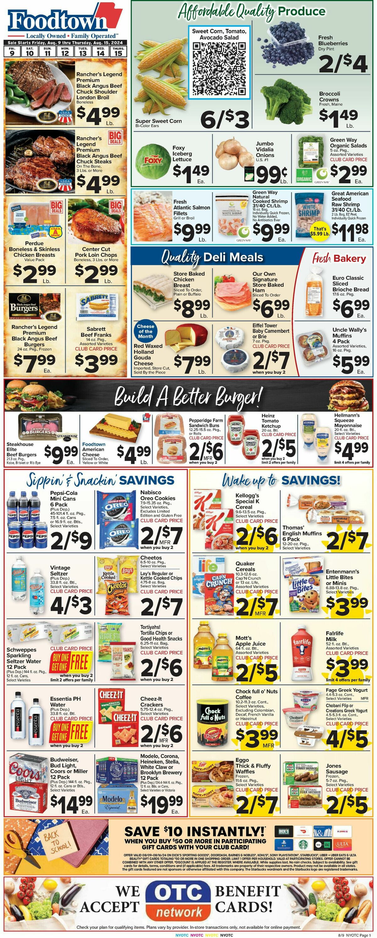 Food Town Weekly Ad from August 9