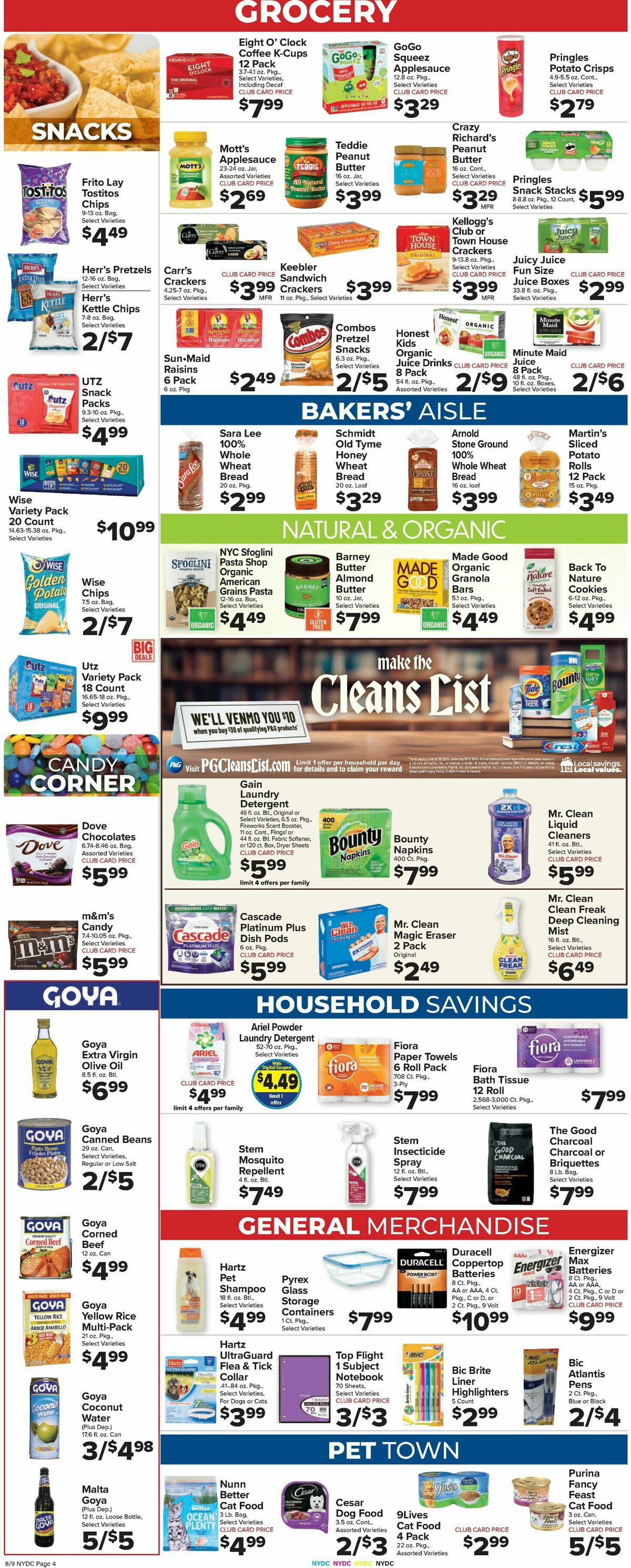 Food Town Weekly Ad from August 9