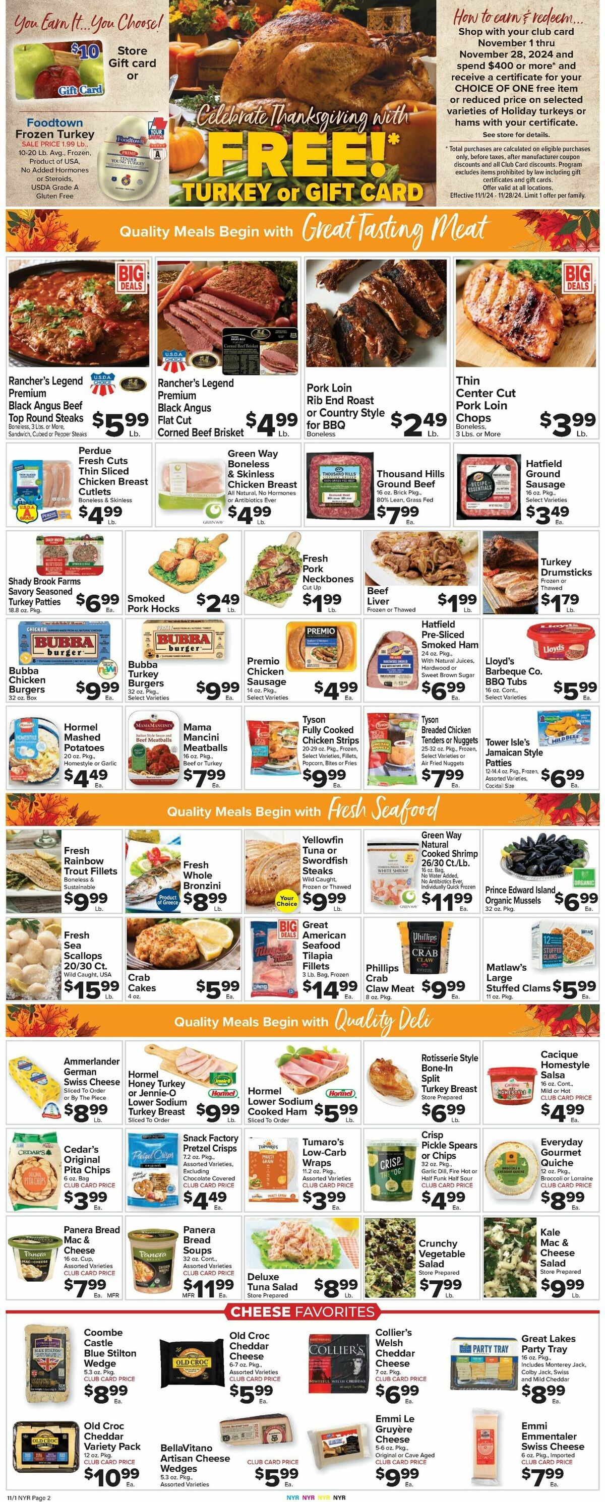 Food Town Weekly Ad from November 1