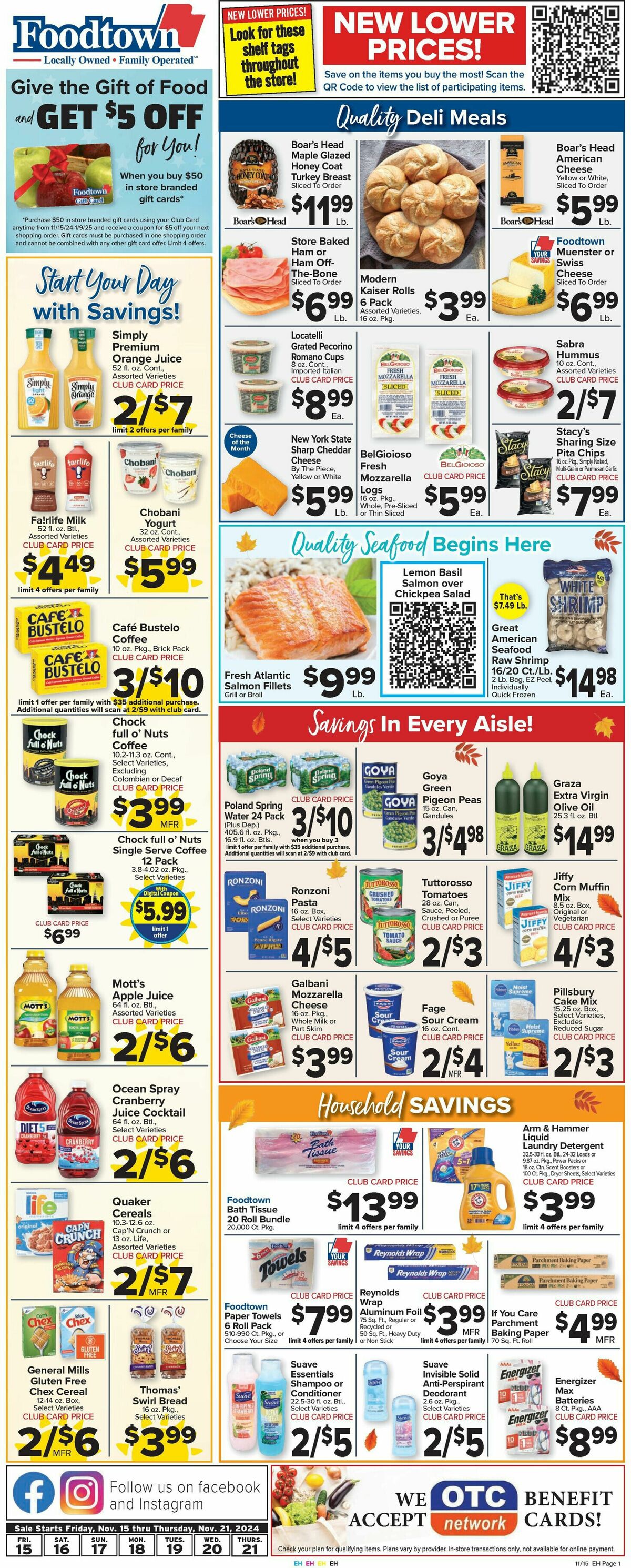 Food Town Weekly Ad from November 15