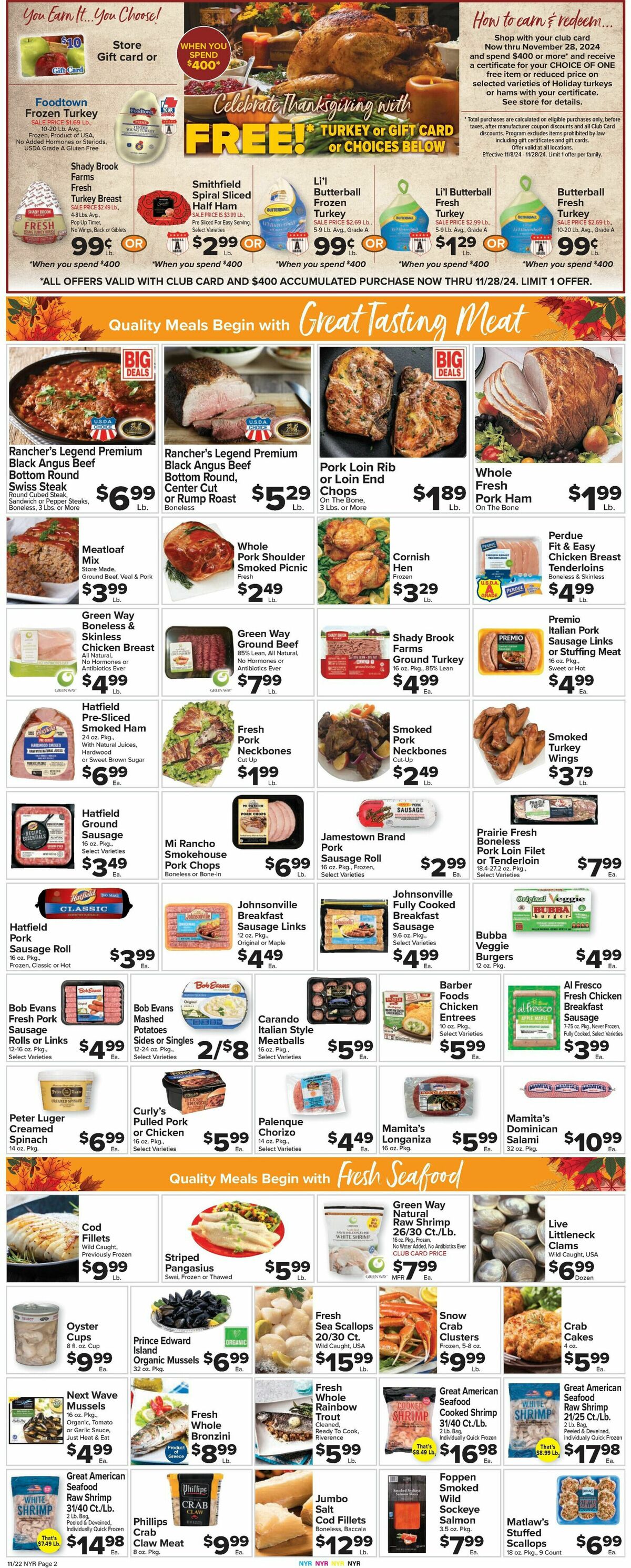 Food Town Weekly Ad from November 22