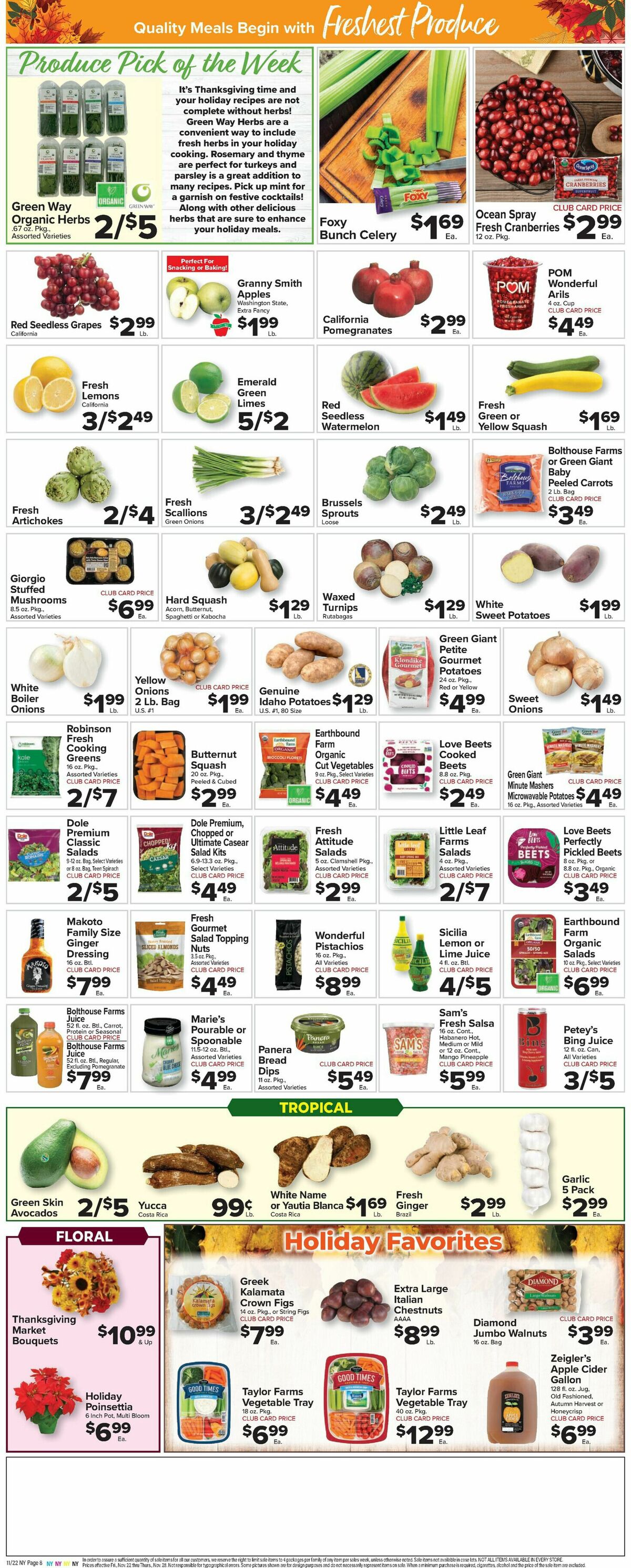 Food Town Weekly Ad from November 22