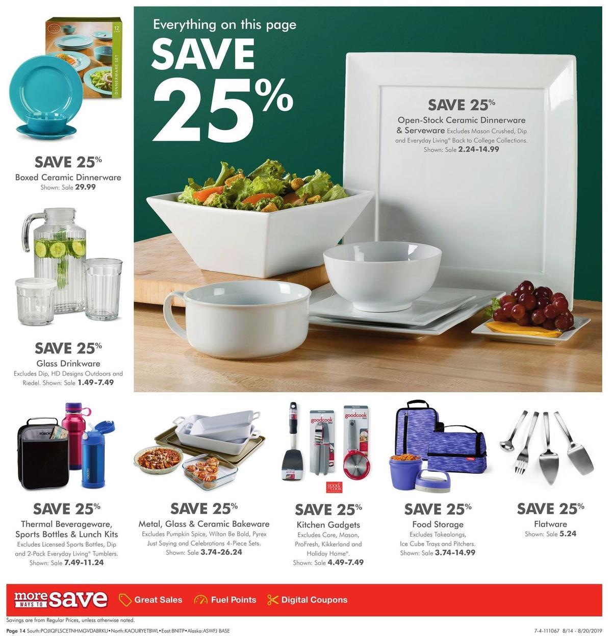 Fred Meyer General Merchandise Weekly Ad from August 14