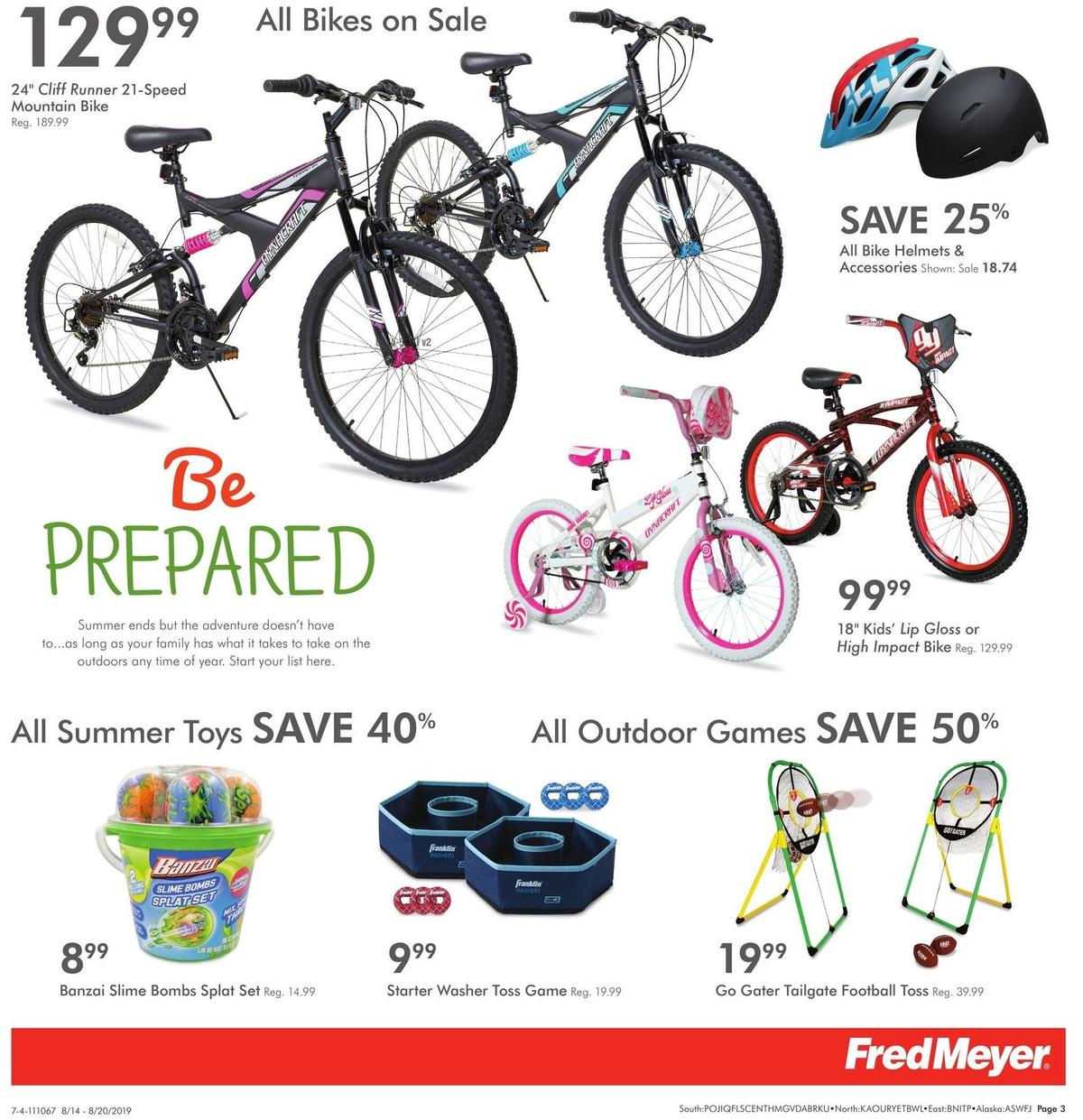 Fred Meyer General Merchandise Weekly Ad from August 14