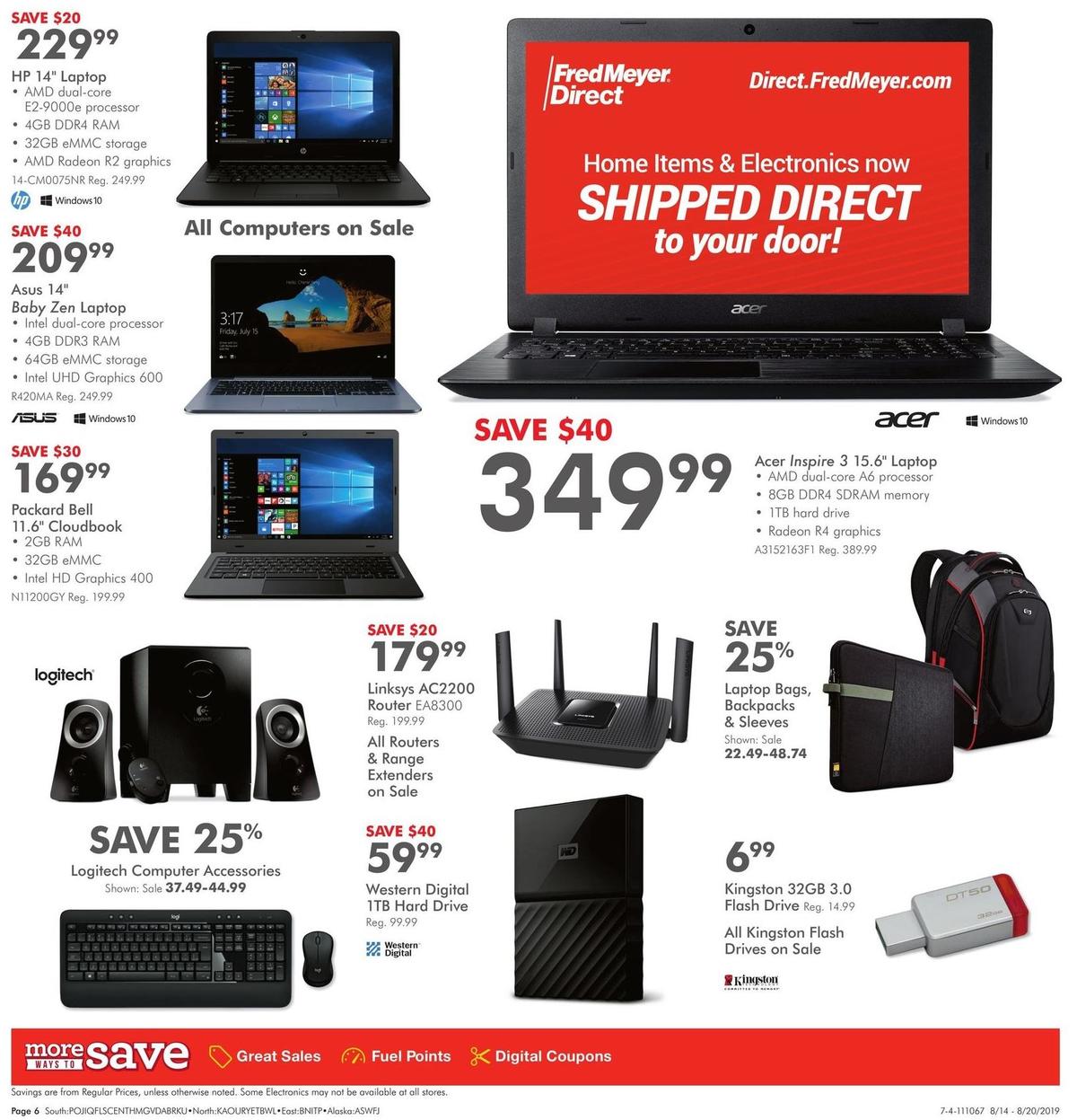 Fred Meyer General Merchandise Weekly Ad from August 14