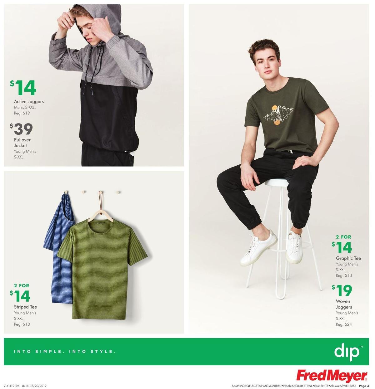 Fred Meyer Dip Apparel Weekly Ad from August 14