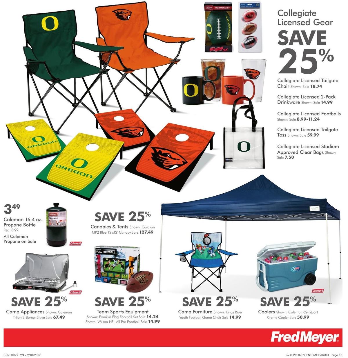 Fred Meyer General Merchandise Weekly Ad from September 4