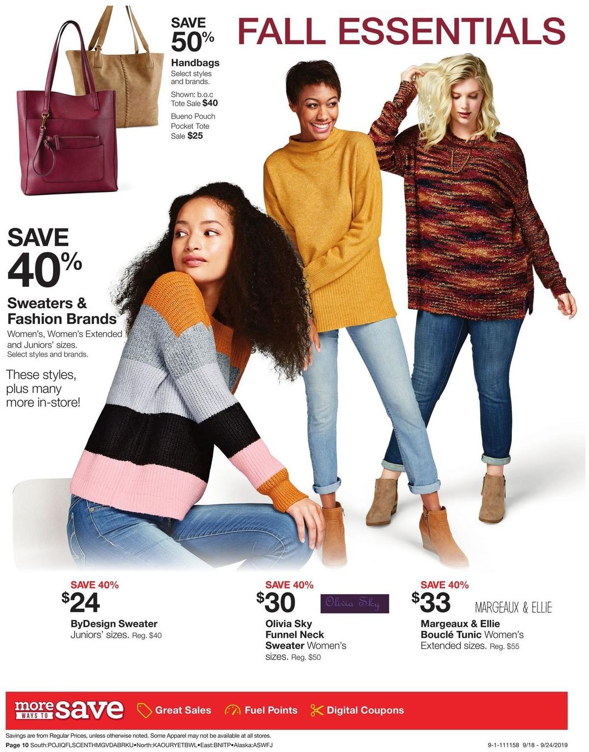 Fred Meyer Dip Apparel Weekly Ad from September 18