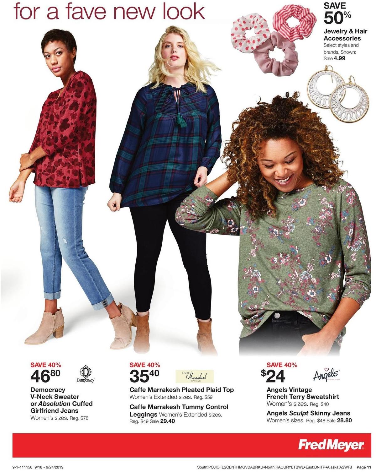 Fred Meyer Dip Apparel Weekly Ad from September 18