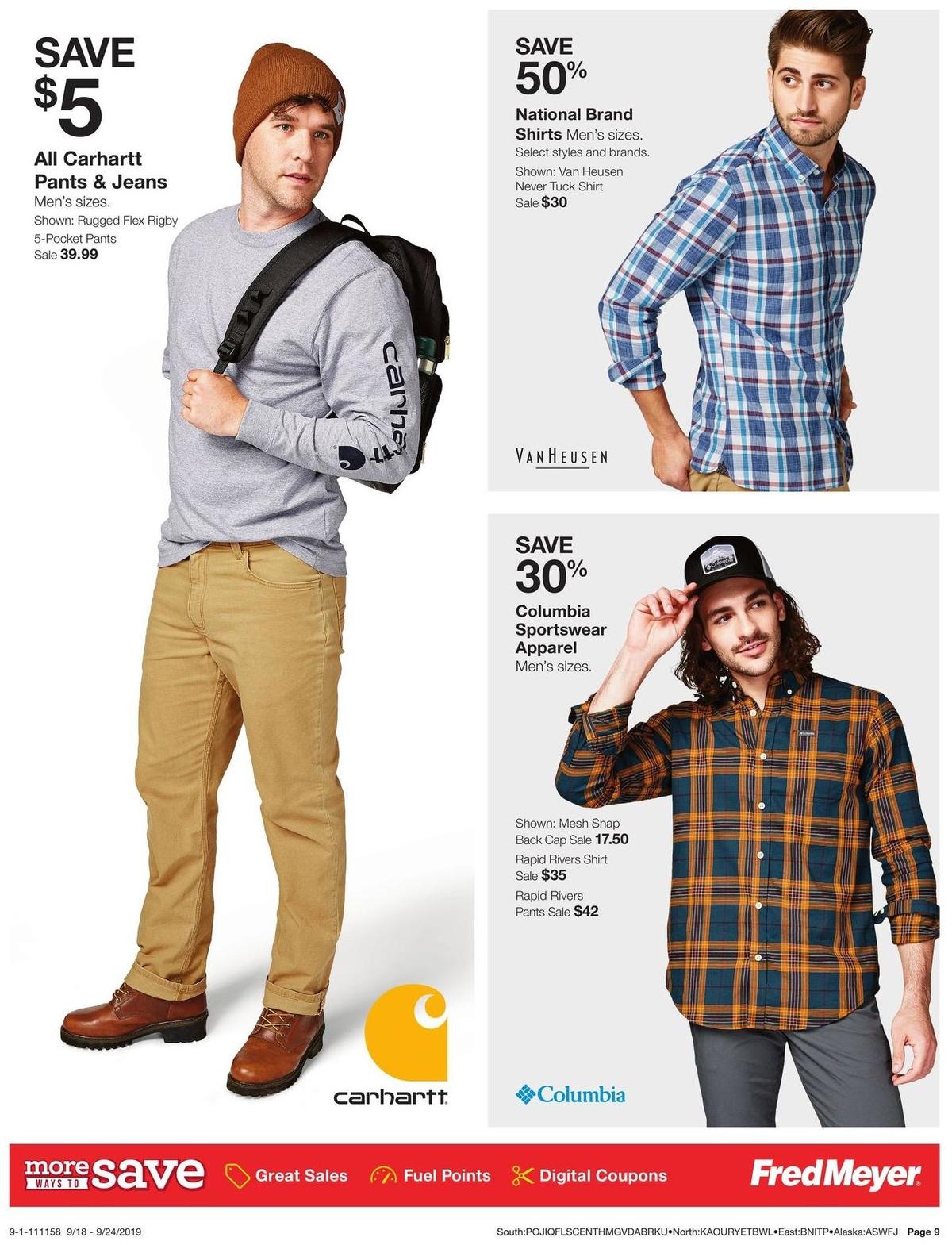 Fred Meyer Dip Apparel Weekly Ad from September 18