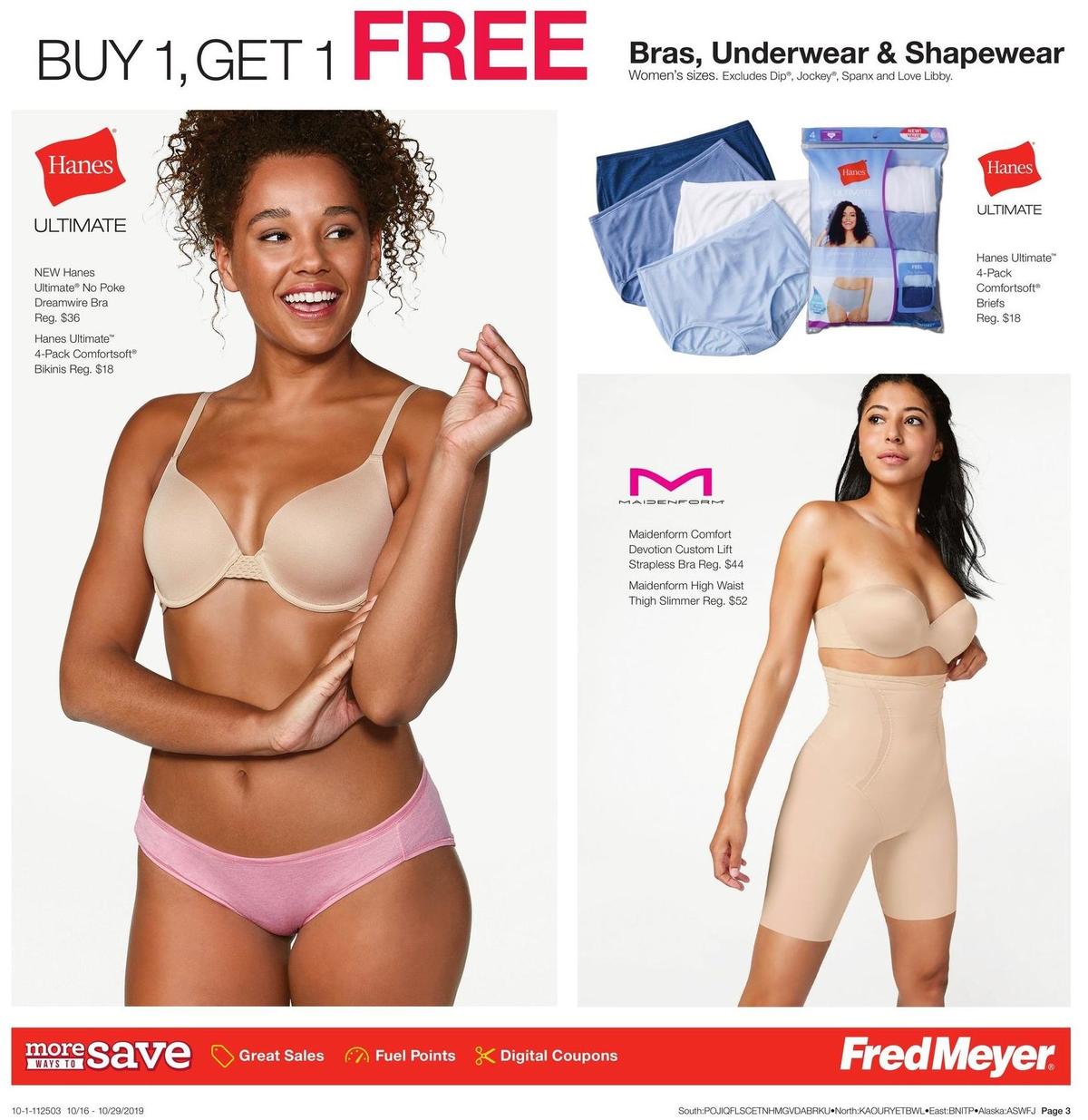 Fred Meyer Intimates Sale Weekly Ad from October 16