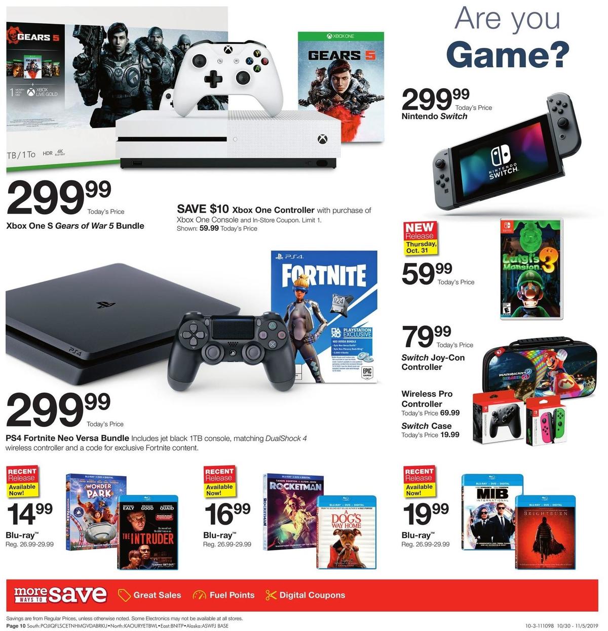 Fred Meyer General Merchandise Weekly Ad from October 30